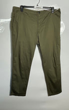 Load image into Gallery viewer, Armani Exchange Mens Green Slash Pocket Straight Leg Chino Pants Size 38
