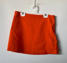 Load image into Gallery viewer, Zara Womens Orange Flat Front Side Zip Mini Skirt Size Small
