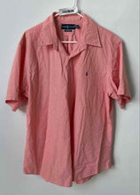 Load image into Gallery viewer, Ralph Lauren Mens Orange White Short Sleeve Custom Fit Button-Up Shirt Size XXL
