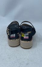 Load image into Gallery viewer, Michael Kors Womens Black Leather Crossover Strap Espadrille Sandals Size 8M

