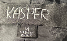 Load image into Gallery viewer, Kasper Womens Gray Lined Long Sleeve Notch Lapel Two-Button Blazer Size 14
