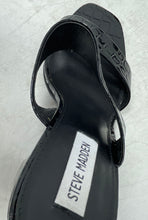 Load image into Gallery viewer, Steve Madden Womens Taya Black Croc Embossed Slip-On Block Mule Heels Size 9.5M
