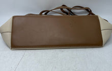 Load image into Gallery viewer, David Jones Womens Beige Brown Double Handle Shoulder Tote Handbag
