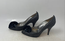 Load image into Gallery viewer, Beverly Feldman Womens Black Glitter Slip-On Pump Heels Size 7.5M
