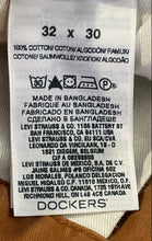 Load image into Gallery viewer, Dockers Mens Brown Flat Front Pockets Straight Leg Chino Pants Size 32x30

