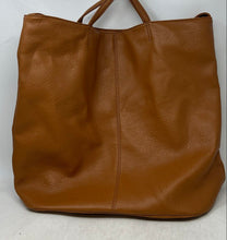 Load image into Gallery viewer, London Fog Womens Brown Leather Inner Pocket Double Strap Medium Tote Bag
