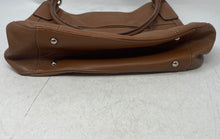 Load image into Gallery viewer, Tignanello Womens Brown Pebbled Leather Double Handle Shoulder Handbag
