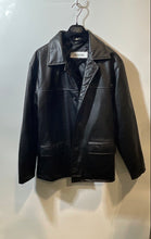 Load image into Gallery viewer, AC Mens Black Long Sleeve Front Flap Pockets Point Collar Jacket Size Medium
