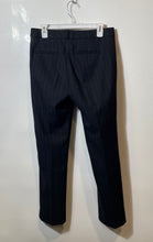 Load image into Gallery viewer, Banana Republic Womens Black Striped Flat Front Slash Pockets Dress Pants Size 4
