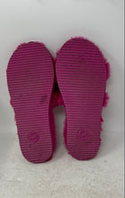 Load image into Gallery viewer, Michael Kors Womens Alexis Pink Faux Fur Signature Logo Slide Sandals Size 10
