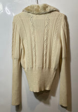 Load image into Gallery viewer, Liz Claiborne Womens Beige Long Sleeve Knitted Cardigan Sweater Size Large
