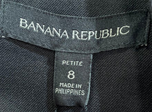 Load image into Gallery viewer, Banana Republic Womens Black Sleeveless Crew Neck Back Zip Sheath Dress Size 8P
