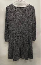 Load image into Gallery viewer, Nine West Womens Black White Cheetah Print Cinched Waist Blouson Dress Size L
