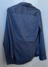 Load image into Gallery viewer, Armani Exchange Mens Blue Slim Fit Long Sleeve Button-Up Shirt Size Small

