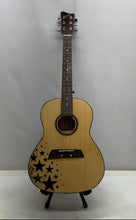 Load image into Gallery viewer, Vintage First Act MG327 Natural Star Design 6 String Beginner Acoustic Guitar
