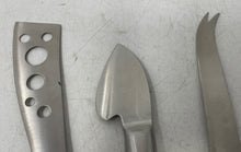 Load image into Gallery viewer, Stainless Steel Constricted Cheese Knives With Brushed Finish Set Of 3 Pieces
