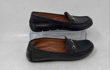 Load image into Gallery viewer, Coach Womens Mavis Black Leather Slip-On Moc Toe Loafer Flats Size 5
