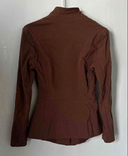 Load image into Gallery viewer, Zara Womens Brown Long Sleeve Cut-Out Button Front Fitted Blazer Size Small

