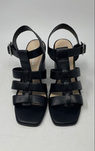 Load image into Gallery viewer, Marc Fisher Womens Fynlee Black Leather Block Heel Strappy Sandals Size 8M
