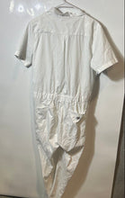 Load image into Gallery viewer, Dickies Womens White Short Sleeve Collared One-Piece Jumpsuit Size Medium
