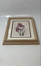 Load image into Gallery viewer, Matted &amp; Framed Pink Lilies Botanical Illustration Batik Print By Dolores Smith
