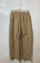 Load image into Gallery viewer, Zara Womens Brown Flat Front Elastic Waist Straight Leg Trouser Pants Size Small
