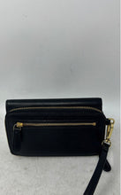 Load image into Gallery viewer, Vera Bradley Womens Black Leather ID Window Card Holder Zip-Around Wallet
