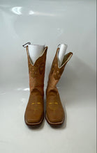 Load image into Gallery viewer, Stephy Mens Brown Leather Pull-On Mid Calf Cowboy Western Boots Size 8.5

