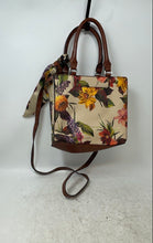 Load image into Gallery viewer, Dana Buchman Womens Multicolor Floral Print Shoulder Strap Satchel Handbag
