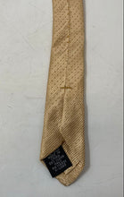 Load image into Gallery viewer, Pronto Uomo Mens Gold-Tone Printed Silk Keeper Loop Pointed Tie One Size
