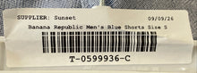 Load image into Gallery viewer, Banana Republic Mens Blue Cotton Flat Front Slash Pockets Chino Shorts Size S
