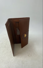 Load image into Gallery viewer, Millenio Womens Brown Leather Credit Card Slots Trifold Wallet
