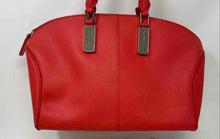 Load image into Gallery viewer, Calvin Klein Womens Dark Orange Saffiano Leather Top Handle Satchel Handbag
