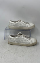 Load image into Gallery viewer, Michael Kors Girls White Signature Print Low Top Lace-Up Sneakers Shoes Size 2
