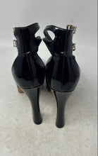 Load image into Gallery viewer, Michael Kors Womens Martina Black Ankle Strap Platform Heels Size 7.5M
