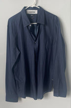 Load image into Gallery viewer, Hugo Boss Mens Blue Cotton Long Sleeve Collared Slim Fit Button-Up Shirt Size XL
