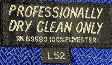 Load image into Gallery viewer, J. Vital Mens Royal Blue Windowpane Check 2-Piece Suit Size Blazer L52 Pants W48
