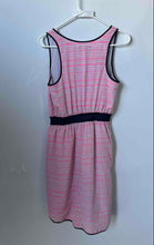 Load image into Gallery viewer, Armani Exchange Womens Pink White Striped Sleeveless Ruffle Mini Dress Size 2
