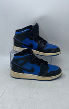 Load image into Gallery viewer, Nike Kids Air Jordan 1 Mid DQ8423-042 Blue Black Lace-Up Sneaker Shoes Size 5Y
