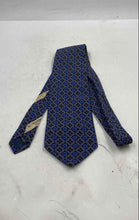 Load image into Gallery viewer, Valentino Cravatte Mens Blue Geometric Print Silk Adjustable Long Designer Tie
