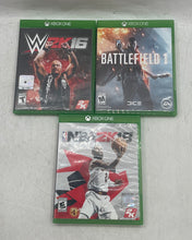 Load image into Gallery viewer, Lot Of 3 Pcs Assorted Microsoft XBox One Mixed Variety Video Game No Tested
