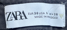 Load image into Gallery viewer, Zara Womens Blue Cotton Pockets Straight Leg Utility Cargo Pants Size 6
