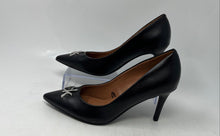 Load image into Gallery viewer, Calvin Klein Womens Greta Black Leather Slip-On Pointed Toe Pump Heels Size 6M

