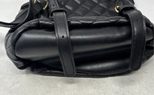 Load image into Gallery viewer, Badgley Mischka Womens Black Gold Quilted Adjustable Strap Shoulder Backpack
