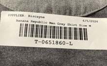 Load image into Gallery viewer, Banana Republic Mens Gray Luxury Touch Long Sleeve Button-Up Shirt Size Medium
