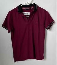 Load image into Gallery viewer, Psycho Bunny Boys Burgundy Cotton Short Sleeve Collared Polo Shirt Size 14-16
