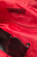 Load image into Gallery viewer, DKNY Unisex Black Quilted Double Handle Pockets Zip Top Lined Travel Duffle Bag
