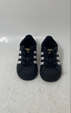 Load image into Gallery viewer, Adidas Kids Superstar EF5396 Black White Slip-On Sneaker Shoes Size 5K
