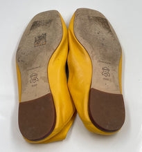 Load image into Gallery viewer, Authentic Tory Burch Womens Yellow Brown Flat Loafer Shoes Size 6.5 M Worn Soles
