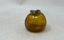 Load image into Gallery viewer, Home Decorative Amber Engraved Glass Fruit Shaped Collectible Paperweight

